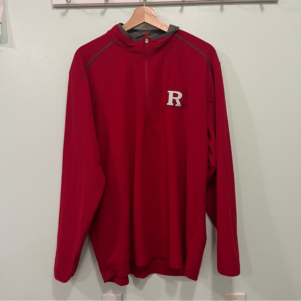 Rutgers Quarter Zip Sweater